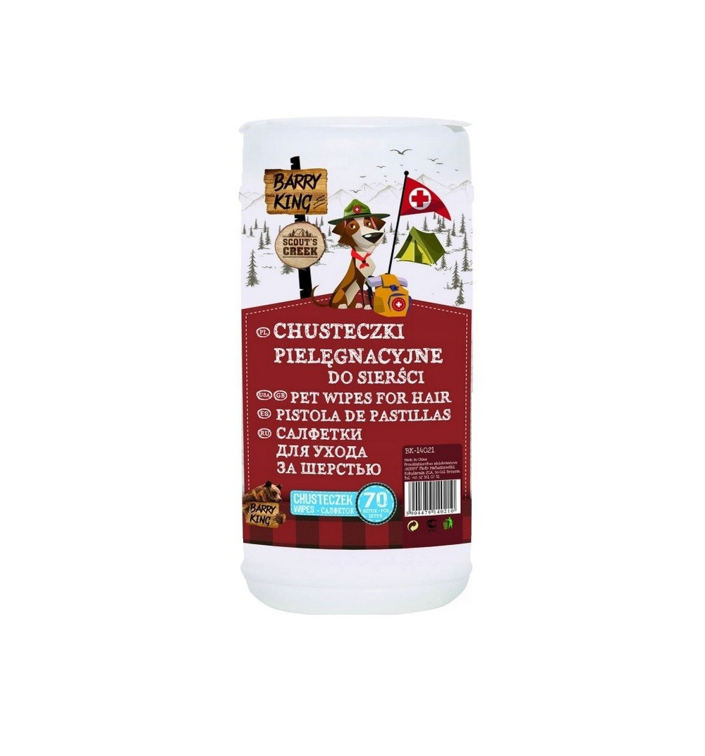 Nawilżone chusteczki pielęgnacyjne do sierści