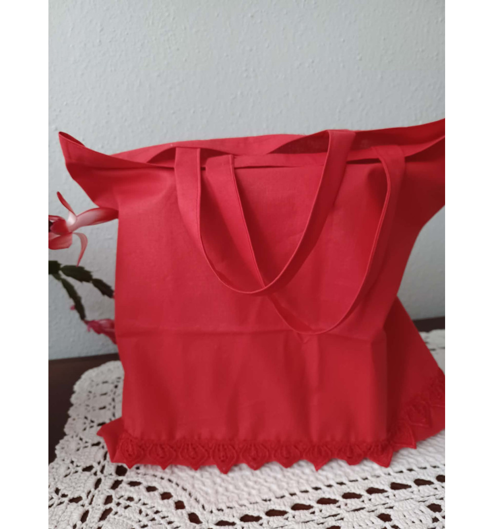 Torba bawełniana CZERWONA 2